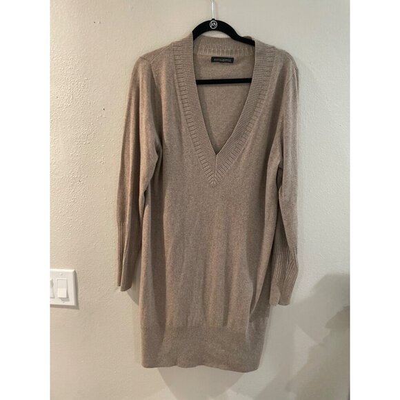 Banana Republic Womens V Neck Sweater Dress wool Cashmere blend long sleeve - Picture 1 of 9